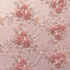 Premium Floral Embroidered Fancy Mesh Fabric Collection