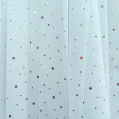 Foil Dot Mesh Fabric with Glitter Finish