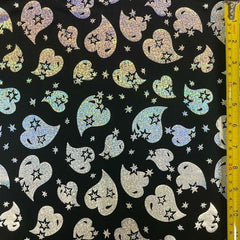 Holographic Heart Pattern Sticker Sheet