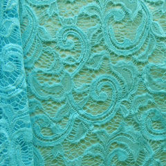 Intricate Floral Paisley Patterned Lace Fabric