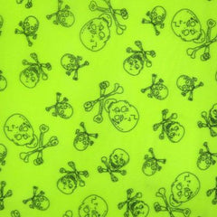 Premium Skull Print Mesh Fabric