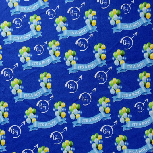 Gender Reveal Printed Spandex Fabric