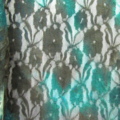 Handcrafted Tie-Dyed Delicate Floral Lace Fabric