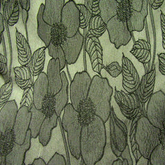Heavy Brocade Fabric Black Floral 137-142cm Width BR-1002