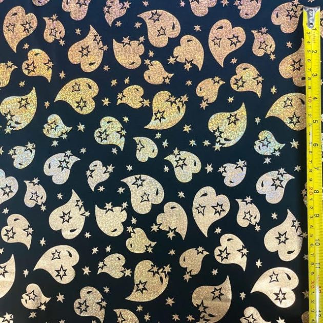 Holographic Heart Pattern Sticker Sheet