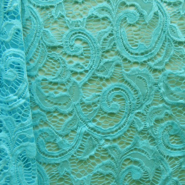 Intricate Floral Paisley Patterned Lace Fabric