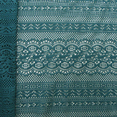Intricate Floral Embroidered Lace Fabric