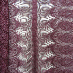 Intricate Floral Embroidered Lace Fabric