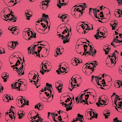 Premium Skull Print Mesh Fabric