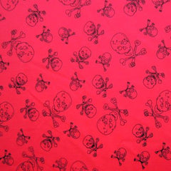 Premium Skull Print Mesh Fabric