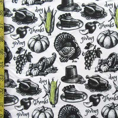 Thanksgiving Harvest Patterned Fabric Collection